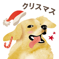 Merry Christmas-Golden Retriever (Japan)