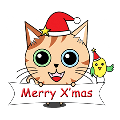 Merry X'mas and HNY with The cat