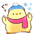 Soft and cute chick winter(animation)
