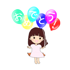 A fluffy balloon girl