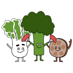 Vegetable friends Sticker (winter ver.)
