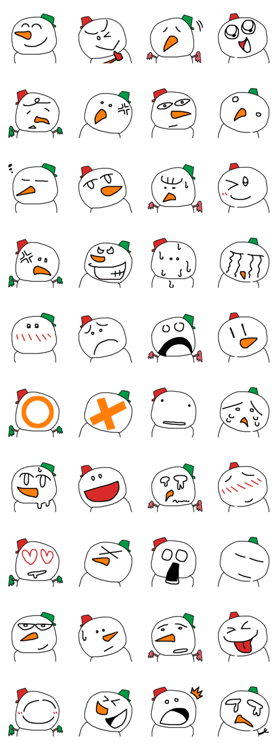 雪だるま大行進 Lineクリエイターズスタンプ Stamplist