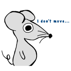 動かないネズミ 英語ver Line スタンプ Line Store