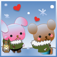 Rabbit and bear daily(Winter4)