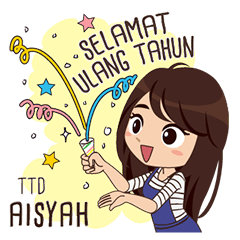 Sticker Nama Aisyah