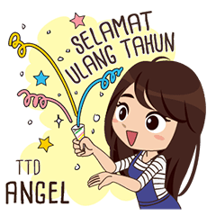 Sticker Nama Angel