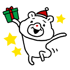 クリスマスのちょっと煽り顔のクマ Line スタンプ Line Store