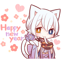 猫少年 年末年始に使う英語のスタンプ Line スタンプ Line Store 猫少年 年末年始に使う英語のスタンプ Line スタンプ Line Store