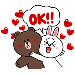 Brown Cony S Lonely Hearts Date Line Stickers Line