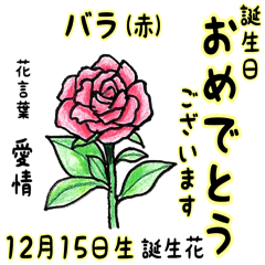 12月 誕生日ごとの誕生花と花言葉 Line スタンプ Line Store