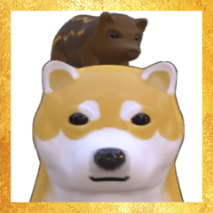 Shiba Inu and wild boar Sticker