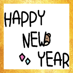 Adult cute Sticker on New Year