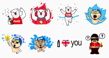 Coca-Cola Olympic version Stickers