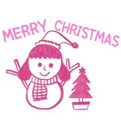 Happy New Year and Merry X'Mas in Pink