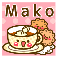 Use the stickers everyday "Mako"