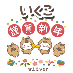 無難な【いくこ】専用のしろまる年賀