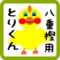 Lovely chick sticker for Yaegashi