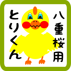 Lovely chick sticker for Yaezakura