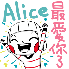 Alice's sticker