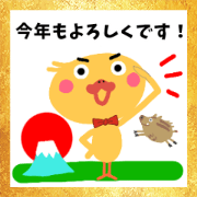 The fluffy boy welcome the new year