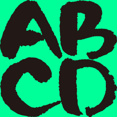 Brush character ABC