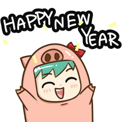 Piggy Happy New Year 2019