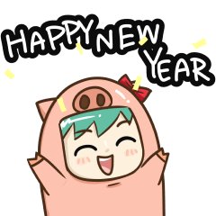 Piggy Happy New Year 2019