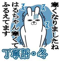 Sticker gift to haru Rabbit keigo Winter