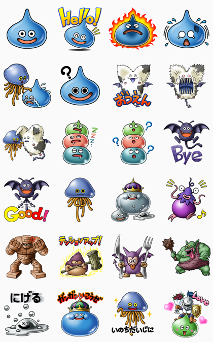 Dragon Quest X Monster Stickers