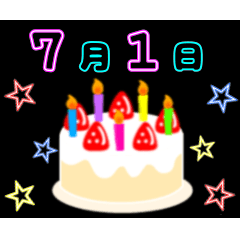 Born on July1-15.birthday cake.