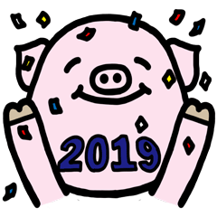 Happy New Year! Greeting Pig!