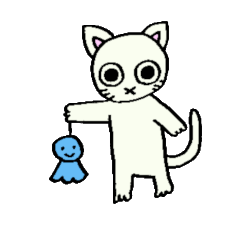 white cat's daily life