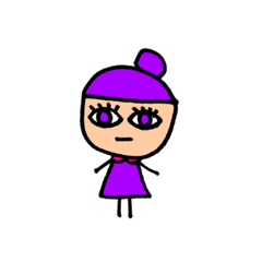 She very love purple girl!
