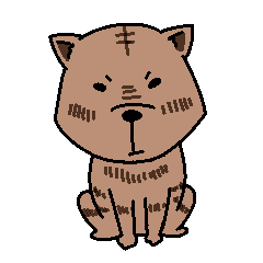 トラ模様の北海道犬スタンプ