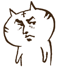white cat "nyanmaru" sticker3