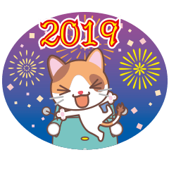 2019 NEW YEAR Calico cat