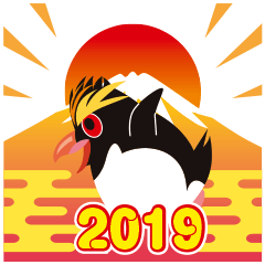 2019 NEW YEAR. Groovy penguin