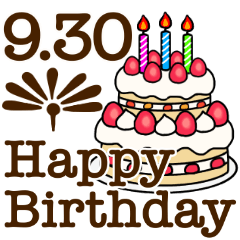 9/1-30 happy birthday Large Text
