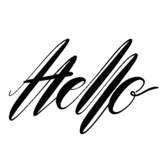 calligraphy (Black).