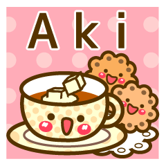 Use the stickers everyday "Aki"