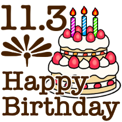 11/1-30 happy birthday Large Text