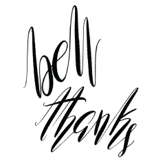 bell calligraphy (black)