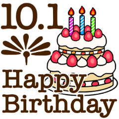 10/1-31 happy birthday Large Text