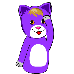 purrinz the purple cat