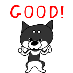 Animated Stickers - Black Shiba