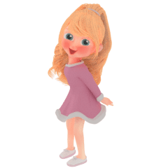 Blondy Lady: animated sticker v5