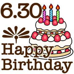 6-1-30 happy birthday Large Text