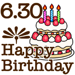 6 1 30 Happy Birthday Large Text Line Stickers Line Store