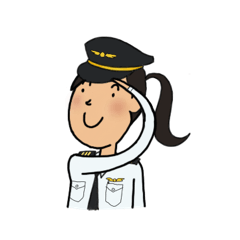 Happy female pilot