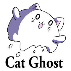 Cat Ghost Sticker